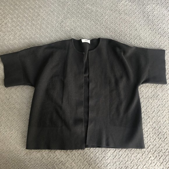 RTW Charleston Grey Short Sleeve Open Cardigan, Large - Picture 1 of 10